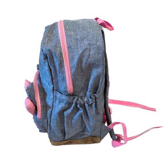 Hello Kitty Small Backpack - Denim with Pink Accents Sanrio - Bow and Cat Ears - Picture 2 of 11